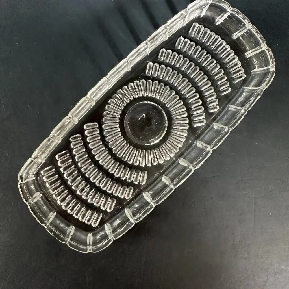 Vintage Silverplate, Butter Dish Elegant Patterned Pineapple Top, Glass insert